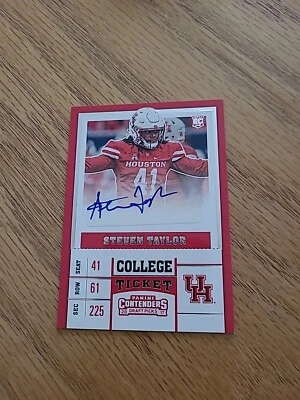 Nice 2017 Panini Contenders Draft Picks Steven Taylor Rookie Auto - Image 1 of 2