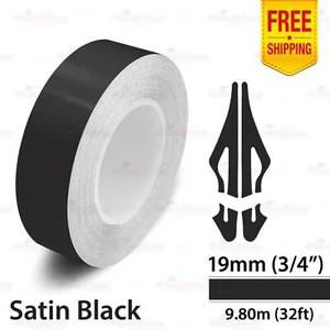 3/4" 19mm PinStriping Pin Stripe Tape Styling Decal Vinyl Sticker SATIN BLACK - Bild 1 von 12