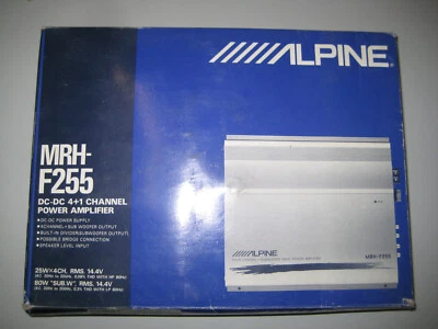 ALPINE MRH-F255, DC-DC 4+1 Kanal Endstufe, 25Wx4CH, 80W SUB, NEU!!! - Bild 1 von 4