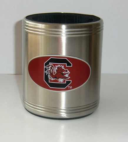 South Carolina Gamecocks Insulated Stainless Steel Can Cooler Coozie NCAA Cover