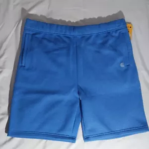Carhartt Men's XL W42-46 Blue Midweight Fleece Relaxed Fit Shorts Chino NWT - Picture 1 of 9
