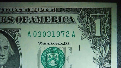 2021 Series $1 Dollar Birthday Note  Mar. 03, 1972  A03031972A  Great Shape! - Image 1 of 4