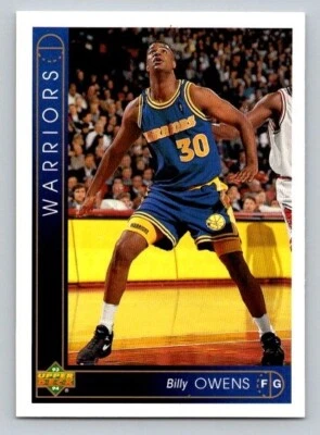 1993-94 Upper Deck Billy Owens #291 Golden State Warriors Foto 1 de 2