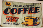 ✩  Coffee Kaffee Imbiss American Diner Retro Fahne Flagge Banner ✩