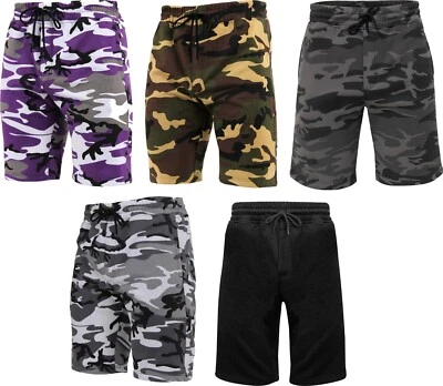 Pantalones Cortos para Hombres Camuflados Verano Deportes Gimnasio Cómodos Salón Ropa Informal Diaria Foto 1 de 2