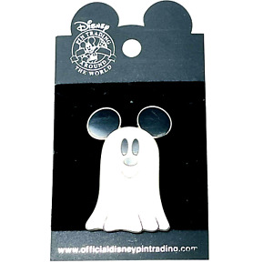 Walt Disney World Pin Mickey Mouse Ghost Halloween 2004 New On Card