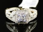 14K Ladies Yellow Gold Princess Cut Diamond Bridal Engagement Ring 51 Ct
