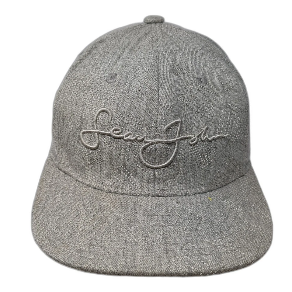 Sean John 修身棒球帽灰色均码刺绣通风孔 6 面板 — 第 1/4 张图片