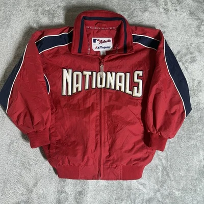 MLB Washington Nationals Cremallera Completa Chaqueta de Nylon Majestuosa Talla Pequeña (20”x20.5”) Foto 1 de 4