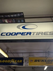 Cooper Tire Sign Dealer 2 Sided Light Up 36"L X 12"H X 6"W Excellent - Picture 1 of 22