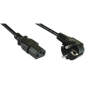 InLine Netzkabel Schutzkontakt gewinkelt > Kaltgeräte C13 10m schwarz #16655M - Bild 1 von 3