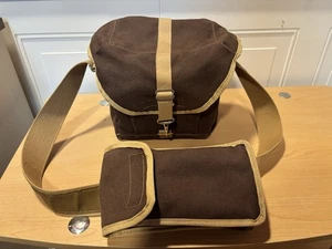 VTG Domke RuggedWear Canvas Compact Camera Bag W/ Lens Pouch Brown/Tan - Picture 1 of 11