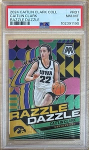 2024 Panini Caitlin Clark Collection Caitlin Clark Razzle Dazzle #RD1 PSA 8 - Picture 1 of 2