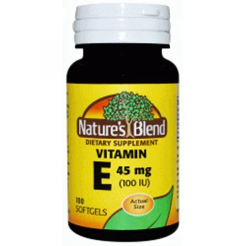 Vitamina E 100 cápsulas blandas 45 mg de Nature's Blend Foto 1 de 1