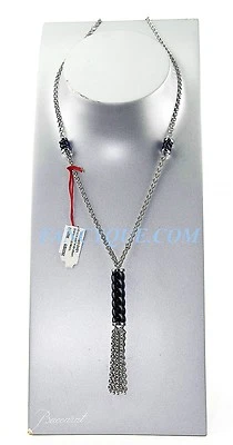 БАККАРА ЮВЕЛИРНЫХ ИЗДЕЛИЙ ТОРСАДА СЕРЕБРО БОЛЬШОЙ ПОЛНОЧЬ ПОЛНЫЙ СВИНЕЦ ОЖЕРЕЛЬЕ 929 - Изображение 1 из 4