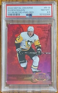 2020-21 MU ‘97-98 Retro Precious Metal Gems Red Evgeni Malkin #’d /100 PSA 8.5 - Bild 1 von 3