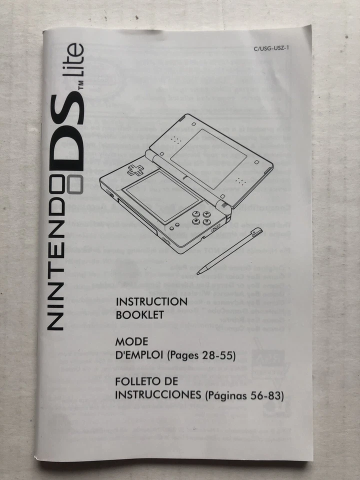 Manual de instrucciones Nintendo DS Lite DSL Foto 1 de 1