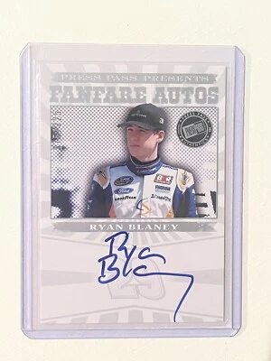 2013 Ryan Blaney Press Pass Fanfare Presents Autos Autograph 175/255 BKR #29 - Image 1 of 3