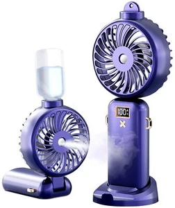 Portable Handheld Misting Fan,Rechargeable Travel Mister Fan, 3000mAh Battery... - Picture 1 of 7