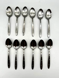 Vintage AMC Amcrest Etcile Stainless Steel Atomic Starburst Spoons Set of 12 MCM - Picture 1 of 9