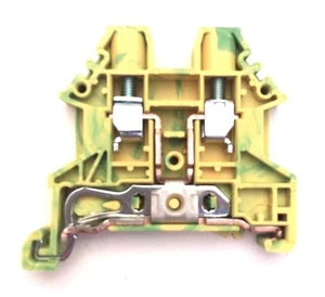 DIN Rail Ground Terminal Blocks 100 Quantity DK4N-PE Dinkle 10 AWG Gauge UL - Picture 1 of 2