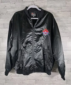 Vintage ROYAL CANADIAN CURLING CLUB Varsity BOMBER JACKET XXL Full Zip Coat - Picture 1 of 7