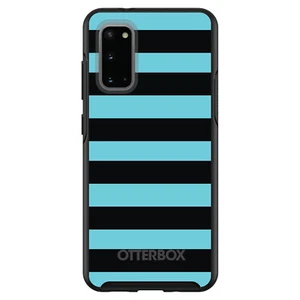Custom OtterBox Symmetry für Samsung Galaxy S - Black & Cyan Bold Stripes - Bild 1 von 25
