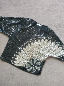 Vintage Sequin Top 10-14 - Picture 1 of 5