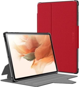 For Samsung Galaxy Tab S7 FE Case Poetic Smart Cover With S Pen Holder Red - Picture 1 of 6