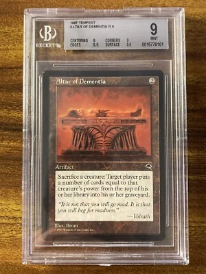 MTG✨ALTAR OF DEMENTIA✨Tempest BGS Quad 9’s++ MINT Rare ARTIFACT Brom Art POP 1 ! - Image 1 of 4