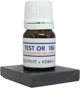 Kit Reactivo Probador De Tester Oro 18 Quilates + Pedro De 45x40 MM - Picture 1 of 4