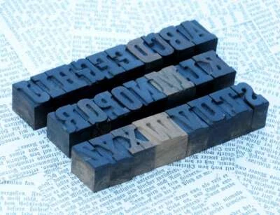 A-Z alphabet letterpress wooden printing blocks wood type Vintage printer typo# - Image 1 of 2
