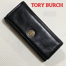 New and Unused Tory Burch Long Wallet Black Leather Bifold