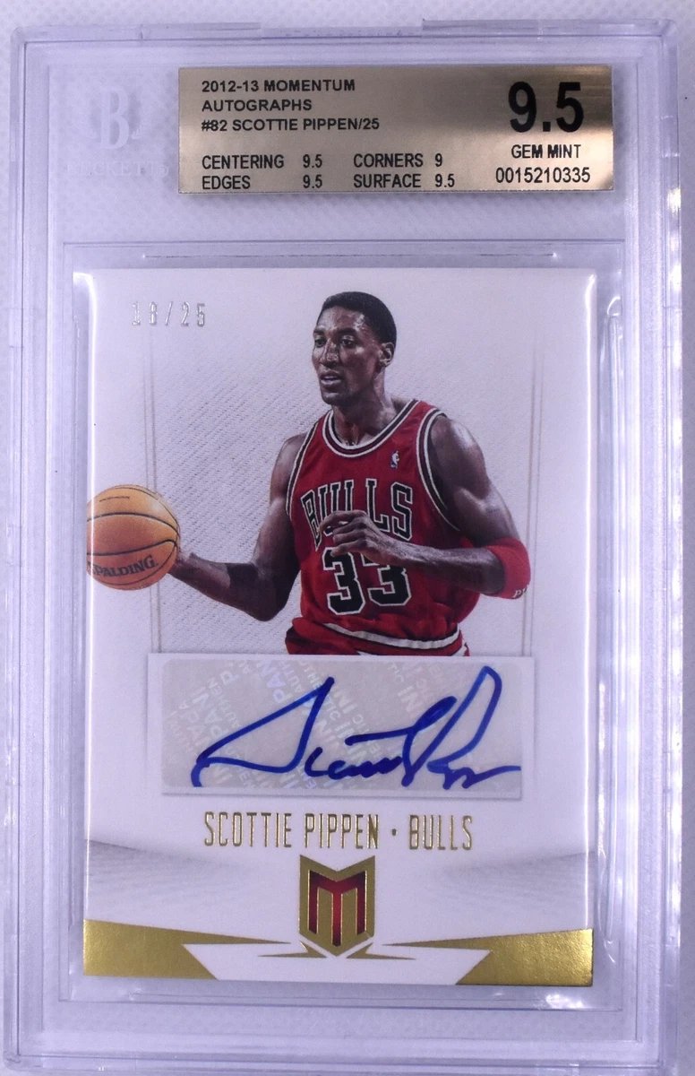 Scottie Pippen Autographed Basketball Panini Trading Cards