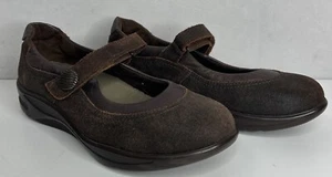 SAS Brown Leather/ Suede Mary Jane Comfort Loafers Sz 7 N Made in USA - Picture 1 of 10