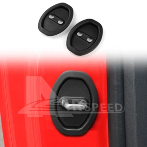 Silicone Car Door Lock Latch Cover Protector Black 2Pcs for Ford Mustang 2024-UP - Picture 1 of 9