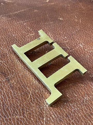 Letter Cyrillic Щ Vintage 1980's Metal Letters Made in Europe Hand Made 3D FREE Cover