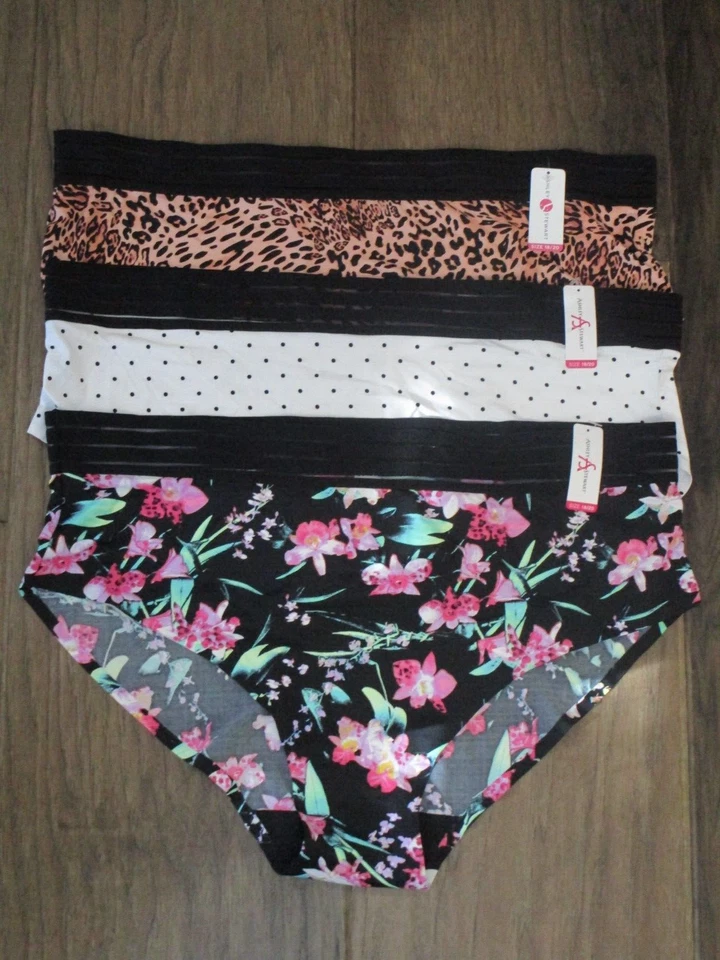 PACK DE 3 BRAGAS ASHLEY STEWART CINTURA TRANSPARENTE EN ANIMAL/FLORAL/PUNTO TALLA 18/20 Foto 1 de 1