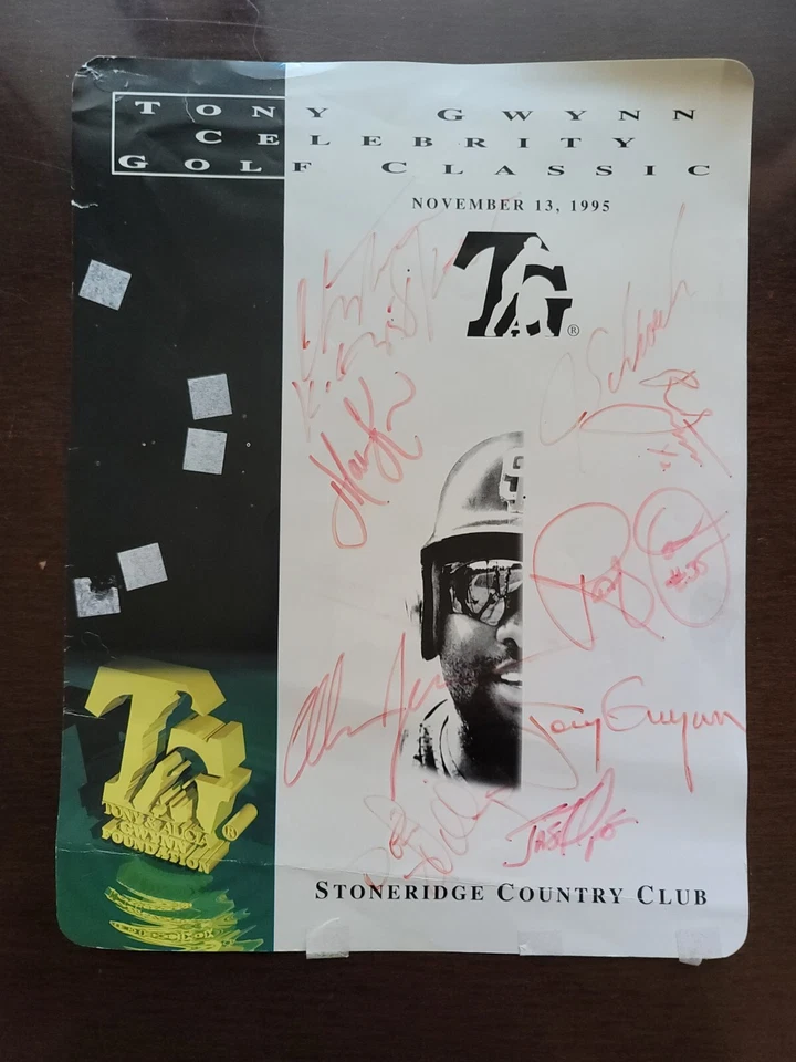 TONY GWYNN AUTOGRAPHED GOLF PROGRAM COVER - Image 1 of 1