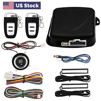 Sistema seguro de alarma remoto botón pulsador arranque motor encendido llave arranque O0U8 Foto 1 de 4