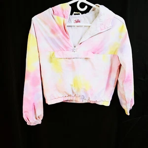 Justice Girls Back Pack Windbreaker Jacket Tie Dye Size 12 - Picture 1 of 11