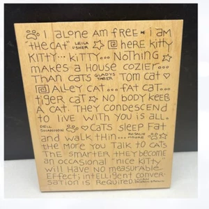 Paula Best Judikins CAT QUOTES Famous 9562J Background Rubber Stamp - Picture 1 of 2
