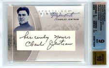 2010 SPORTKINGS VINTAGE PAPERCUTS #VPCCJ CHARLES JEWTRAW BGS 9 w/ AUTO GRADE 10