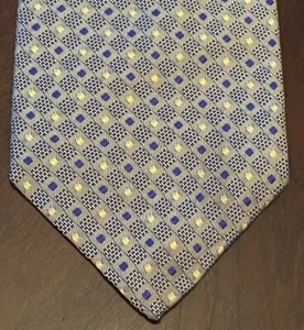 Structure Gold Blue 100% Silk Men’s Neck Tie Made In USA - Picture 1 of 9