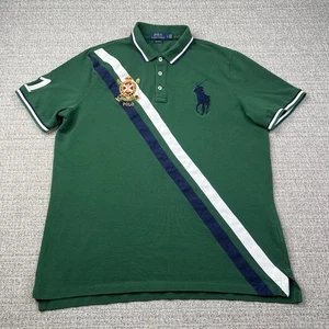 Ralph Lauren Big Pony Poloshirt Herren Large Grün Rugby Kurzarm Classic Fit - Bild 1 von 12