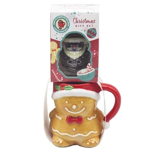 Christmas Gingerbread Man Mug with Hot Chocolate Bomb Gift Set - Picture 1 of 1