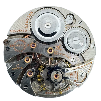 Antiguo Reloj Bolsillo Mecánico 12s 1923 Illinois Autocrat 17j Movimiento 405 EE. UU. Foto 1 de 2