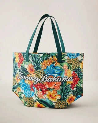 NWT 2025 Tommy Bahama Pineapple Blooms Tote Beach Bag - Image 1 of 4