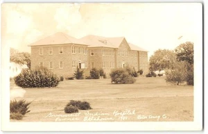 RPPC Government Indian Hospital, Pawnee, Oklahoma 1935 Vintage Postkarte - Bild 1 von 2