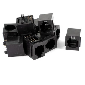 10 Pcs Right Angle PCB Mount 6P6C RJ11 Socket Modular Jack Telephone Connector - Picture 1 of 1